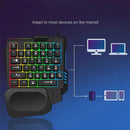 Teclado Gamer Ergonômico com 35 Teclas, RGB - Teclado Compacto e Fio USB para PC, Laptop e Desktop