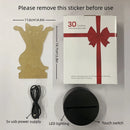 Luminária 3D Gato Fofo com Toque - 7 Cores Mutáveis