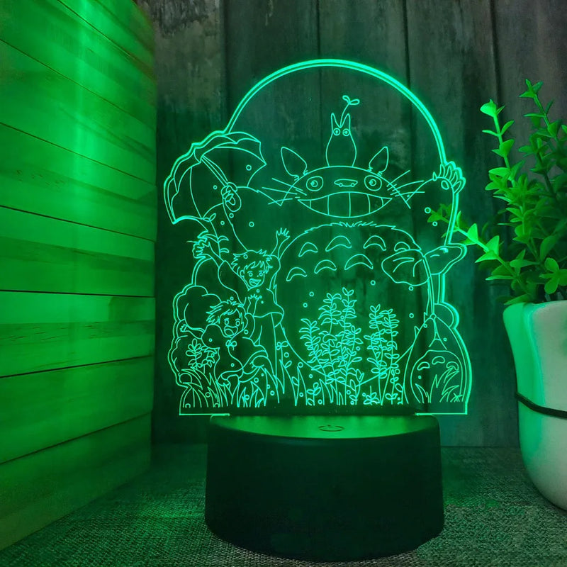 HOT toys Totoro 3D Night Light Visual Creative LED Desk Lamp 16 Colours Changeable Room Decoration Children's Day Gift