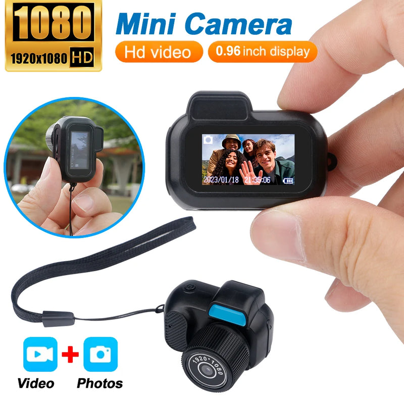 1080P Mini Portable Camera with 0.96" Screen - Compact CMOS Sports Camera for Indoor and Outdoor Use 