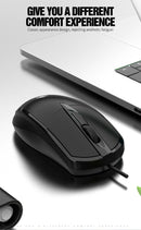Mouse USB Óptico para Escritório e Jogos