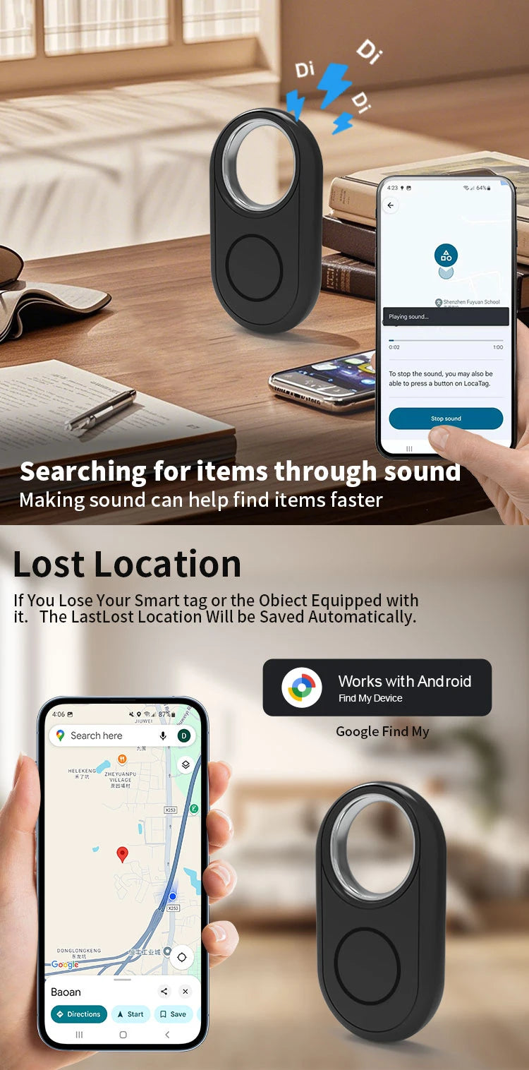 Mini GPS Tag Localizador Bluetooth Inteligente – Localize seus Itens com Facilidade