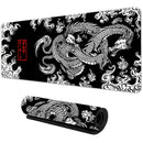 Large Japanese Dragon Gaming Mousepad - 90x40cm, 70x30cm 