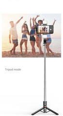 Tripé Selfie Stick com Luz LED Keelead – Bluetooth, Portátil e Ajustável (45,66 Polegadas)